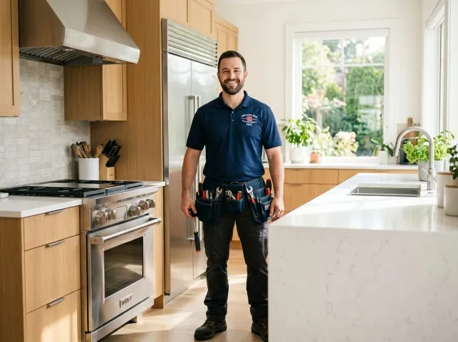Appliance Repair Hero technician after an appliance repair in a Pennsylvania home